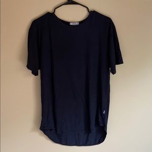 Suede scallop t-shirt